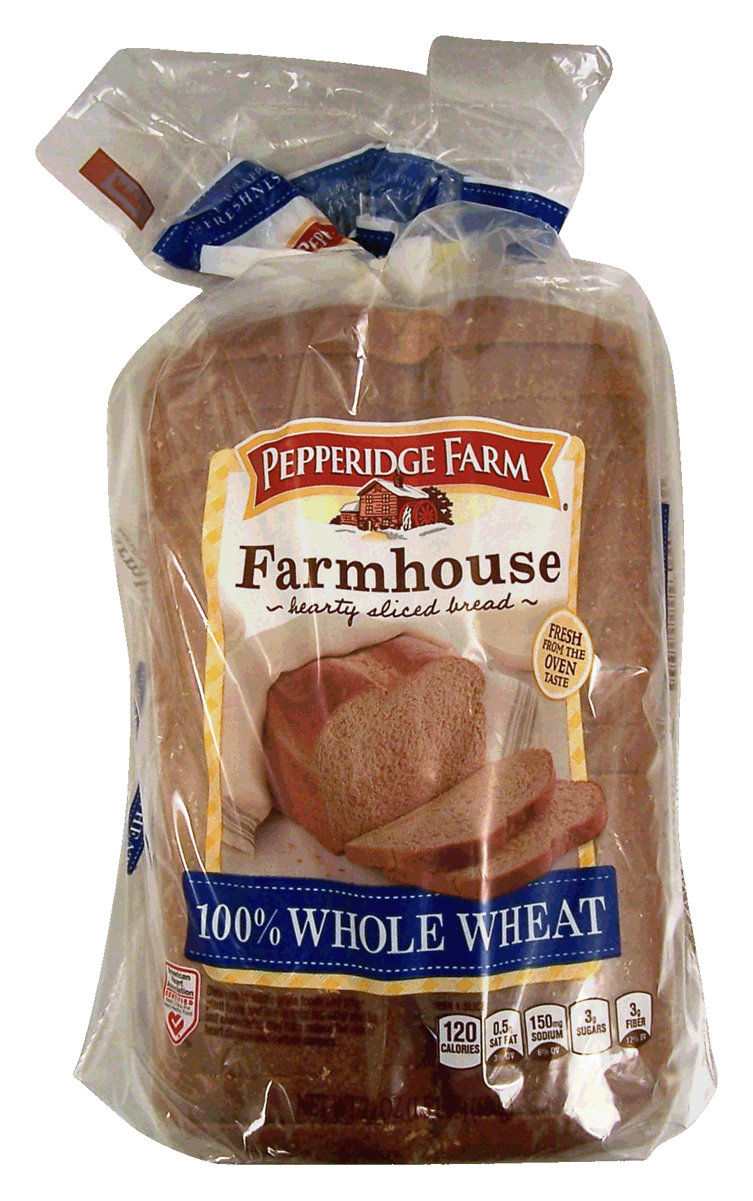 Pepperidge Farm Farmhouse 100% whole wheat hearty sliced bread loaf Full-Size Picture